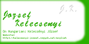 jozsef kelecsenyi business card