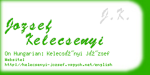 jozsef kelecsenyi business card